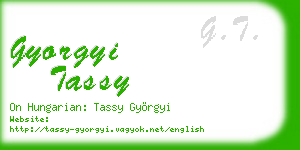gyorgyi tassy business card